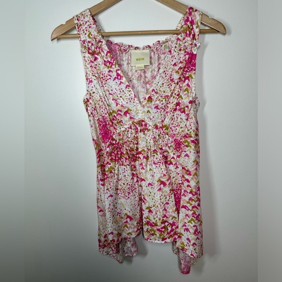 Anthropologie Maeve Bretta Gathered‎ Pattern Tank Top XS - Picture 2 of 6